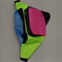 Xuniea 80s Retro Neon Fanny Pack 2 Pockets Belt Bags 90s Costumes for Women Men Waist Packs for Holiday Festival 80s Theme Halloween Party(Green Bottom)