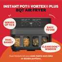 Instant Pot Vortex Plus XL 8QT ClearCook Air Fryer, Clear Windows, Custom Programming, 8-in-1 Functions that Crisps, Broils, Roasts, Dehydrates, Bakes, Reheats, from the Makers of Instant Pot, Black