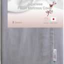 MORIRIN Zippered Cover for Japanese Futon Floor Mattress, 100% Cotton, Made in Japan, Queen, Gray