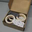 Tioncy 4 Pcs Kitchen Dish Towel Holder Mother's Day Gifts Boho Handmade Crochet Hanging Towels Loop Ring Knit Towel Hanger for Cabinet House Oven Stove Door, 4 Colors(Gray)