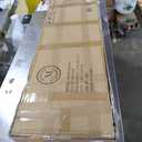 Martha Stewart Emmett 3 Shelf Bookcase with Vertical Metal Frame, Home Office Storage Display Unit, 35" H, Walnut Wood Grain/Polished Brass