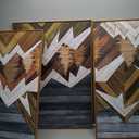 BINCUE Extra Large Mountain Wall Art Decor large Artwork Mountain Wall Decor 24x36 Inches Set of 3 Framed Painting for Living Room Bedroom Office (Boho Mountain Print)