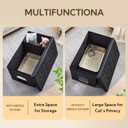 MEEXPAWS Cat Litter Box Enclosure Furniture Hidden, Cat Washroom Bench Storage Cabinet | Extra Large 35.4'' x 19.7'' x 19.7''| Dog Proof | Waterproof Inside/Easy Clean | Easy Assembly | Odor Control