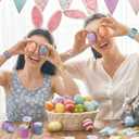 24 Pcs Easter Slap Bracelets Bulk Easter Basket Stuffers Snap Wristband with Cards for Egg Hunt Egg Fillers Gifts Sunday School Party Favors