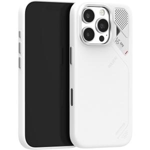 Aulumu A16 Vegan Leather Cooling for iPhone 16 Pro Case | Updated Camera Control | with Cooling Fins | Luxury Comfort | Compatible with MagSafe | Complete Wrap-Around - Touch White
