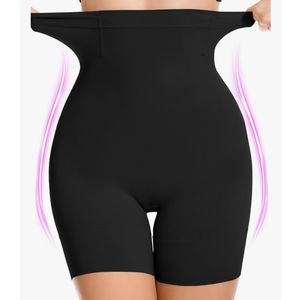 SIMIYA Shapewear Tummy Control Shorts for Women, 5-IN-1 Body Shaper High Waisted Girdle Boyshort Slip Short for Under Dresses, L