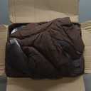 Brown Comforter Set Queen Size, 8 Pieces Bed in a Bag Patchwork Striped Comforter Set, Soft Microfiber Boho Bedding Set for All Season(90"90")