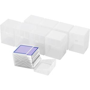Brappo 9 Pack Card Deck Boxes for 200+ Standard Size Card Storage Box, Clear Commander Card Deck CaseCompatible MTG, Trading Cards, Sport Cards.(No Cards) (Clear, 9 pack)