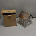 Bird Feeders, Heavy Duty Metal Bird Feeder for Outdoors Hanging, Weatherproof Large Capacity Wild Birdfeeder for Outside Garden Yard, Country House Shape