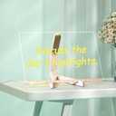 Acrylic Dry Erase Board with Light 11.8 X 7.9 Clear Light up Dry Erase Board with Stand Desktop Glow Memo LED Letter Rewritable Message Board White Board LED Note Board with 7 Color Markers