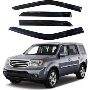 IG Window Visors Fit for 2009-2015 Honda Pilot, Out-Channel Rain Guards Vent Wind Deflectors 4PC, Car Accessories for 09-15 Pilot