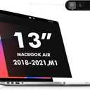 PYS macbook air 13 inch privacy screen Compatible with MacBook Air 13.3'(Released in 2018-2021: A1932,A2179,A2337)-Anti GlareWebcam Cover SliderProvide Privacy, Ultra SlimEasy On