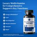 Multivitamin for Men - Methylated Multivitamin Supports Energy & Metabolism, Liver & Digestive*, Daily Men's Vitamins with B12, D, Zinc, Lycopene, Folic Acid - 120 Capsules, For Over 40 (2 Pack)