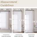 OVZME White Crushed Voile Extro Wide Sheer Curtains 90 Inches Long 2 Pieces, Textured Light Filtering Sheer Window Drapes, Farmhouse Pinch Pleated Curtains for Sliding Glass Door, 2x60Wx90L Inches