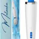 Metooka Therapeutic Cordless Massager - Powerful Massage Tool Handheld 8 Speeds 20 Patterns - Rechargeable Hand Massagers for Sore Muscles - Hand Held Massage Tool for Neck & Back (White)