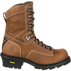 Georgia Boot Comfort Core Logger Waterproof Work Boot, Brown, Size 11(M)