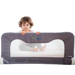 TotCraft Toddler Bed Rails Guard  Universal Baby & Children Bed Rail for Box Spring &slats  Kids Bed Rail for Toddlers for Twin, Double, Full Size Queen & King Bed - Grey (35.5L19.5H) in (Standard (35.5" W * 19.5" H), Grey)