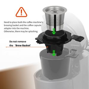 2 Stainless Steel Reusable Coffee Pod & 1 Coffee Basket for Ninja PB051 Coffee Maker, Green