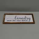 MODE HOME Wash Dry Fold Repeat Wood Framed Laundry Sign for Laundry Room,Vintage Funny Laundry Room Sign for Wall Decor Wall Art with Sayings - 16" x 6.5"