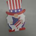 4th of July Wooden Gnome Decorations, Memorial Day Decorations, Patriotic Gnome for Home Decor, Red White and Blue Rustic Decor, Freestanding Table Signs