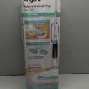 Scrubbing Steam Mop with Rotating Mop Pads, All-in-One Hard Floor Cleaner with LED Headlights, Steam & Spin Control, 6 Soft Scrub Pads, Swivel Steering, FS07 (White)