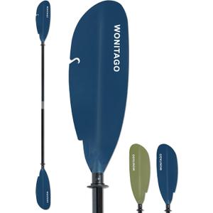 Angler Kayak Paddle, Adjustable Fiberglass Fishing Kayak Oar
Lightweight and Floating Kayaking Paddle, 3-Piece, 240-260 cm/94-102 in