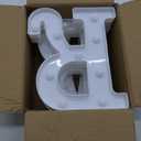 BAR Marquee Light Up Letters - LED Letter Number Light Sign Decoration for Birthday Home Table Decor White