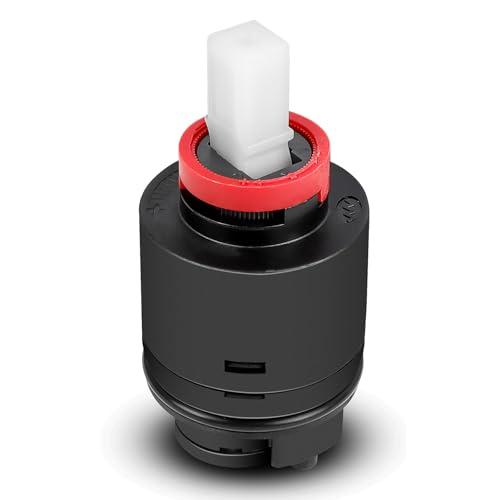 N40HKC Shower Cartridge Replacement,Fit for SR SUN RISE Shower Cartridge,Black 40mm Shower Faucet Cartridge,for Tub/Shower Faucet, Shower Mixer Valve, Ceramic Shower Single Lever