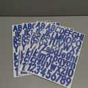 Vinyl Letter Stickers - 10 Sheets, 1 inch Self-Adhesive, Blue Decals for Mailbox, Scrapbooking, DIY Crafts, Classroom Decor, Door Car 4 Pack