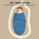 Cute Castle 3-Pack Baby Swaddle Sleep Sacks - Newborn Swaddle Sack - Ergonomic Baby Swaddles Blanket Warp for Boys and Girls - Baby Essentials (0-3 Months - Blue)
