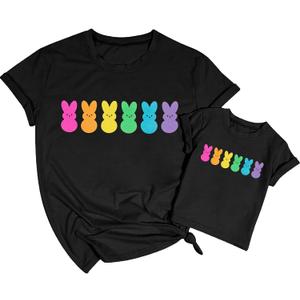 LOTUCY Mom and Son Matching Outfits Mama and Mama's Litter Man Print Shirts Cute Mom and Son Valentine's Gifts