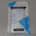 NITITOP Compatible with iPhone 11 Case Cute Clear Aesthetic Floral Flower Hibiscus Pattern for Girls Women Soft TPU Full Camera Lens Shockproof Protective Phone Cover - Blue