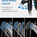 Black Shower Head with Handheld: 2-in-1 Shower Head High Pressure with Rainfall Showerhead Handheld Showerheads Detachable Shower Heads with Hose 2.5GPM Double Shower Head Dual Shower Heads Cambo (2.5 Gallon Per Minute)