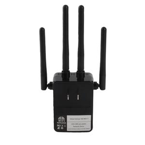 WIFI Range Extender Repeater 2 LAN Port Booster Internet Repeater with Ethernet Port for Home Router Dual Band Amplifer(Black)