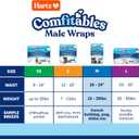 Hartz Comfitables Disposable Male Dog Wraps with Stretchy Waistband, Medium 36 Count