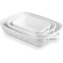 Sweejar Casserole Dishes for Oven, Baking Dish Set of 3,Ceramic Bakeware Set, Rectangular Baking Pan for Cooking,Kitchen,Banquet,12.2x9.2x2.5 Inches (White)