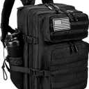 LHI Tactical Military Backpack for Men and Women 25L/35L Army Assault Pack Bag Small Rucksack with Bottle Holder, Medium