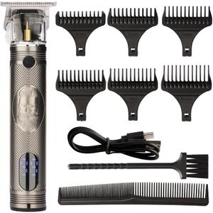 Electric Hair Clipper and Beard Trimmer for Men, Zero-Gapped Cordless Grooming Kit with Sharp Blades, Precision Cutting, LCD Display, USB Rechargeable,megzi 216
