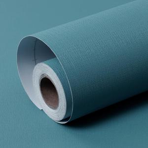 Amiya Teal Peel and Stick Wallpaper Solid Color Textured Contact Paper Pure Teal Self Adhesive Wallpaper Matte Removable Wall Paper Decorative Walls Decal Vinyl Roll 15.7"120"