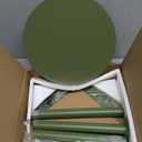 TUTOTAK Tall Round Side Table, Small End Table, Drink Table, Pedestal Side Table, livingroom, Olive Green TB01BOG065