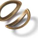 Goo-Ki Antique Brass Cabinet Cup Pulls,Solid Zinc Drawer Pulls with 3''(Overall Length),6 Pack (0.6'' Hole Centers, Antique Brass)