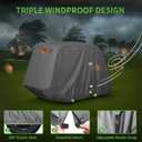 10L0L Heavy Duty 650D Golf Cart Cover for 2/4/6 Passengers EZGO, Club Car and Yamaha, All Weather Outdoor Protection Weatherproof