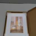 8x10 Picture Frame, Brass Brushed Thin Metal Aluminum Photo Frame with HD Glass, Fit 5x7 with Mat or 8 x 10 without Mat, for Table and Wall, 1 Pack (Bronze)