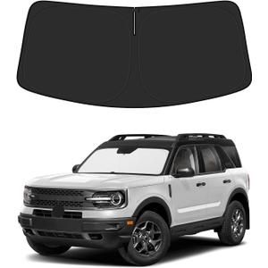 BIBLOZ Car Windshield Sun Shade for Ford Bronco Sport 2021-2025 2026 Accessories Foldable Car Sunshade Front Windshield Sun Visor PET Reflective Material(Not for Bronco)