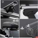 OMAC Roof Rack Cross Bars Set for Volkswagen Jetta SportWagen 2009 to 2014, Silver to Car Rooftop Rail Crossbars 165 Pounds, 2 Pieces