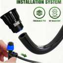 Breeze Touch 230FT Drip Irrigation System, Manual Garden Watering Kit with 6-Way Connectors, 1/2" & 1/4" Distribution Tubing for Greenhouse, Yard & Potted Plants, Precision Irrigation for Large Garden