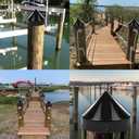 Dock Piling Caps, Flat Top Design Piling Caps and Cone Style Pylon Cap for Marine Docks Post Pole, Marine Dock Flat/Coned Piling Cap Cover for Post Pole Pylon Pipe