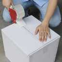 BOMEI PACK Heavy Duty Packaging Tape Dispenser, 2 Inch Tape Gun with Clear Tape, 1 Dispenser + 2 Rolls