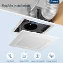 Amico Bathroom Exhaust Fan, 1.0 Sones, 110 CFM, Low Noise, Household Bath Ventilation Fans, Ceiling Mounted, No Attic Access Needed, Easy to Install- ETL & FCC Certified