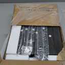 Furologee 4 Tier Bookshelf with Drawer, Small Narrow Bookcase, Wood and Metal Standing Shelf Unit, Industrial Display Storage Shelves Organizer for Bedroom, Living Room, Entryway, Black